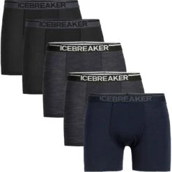 Men's Icebreaker "Anatomica" Boxer Briefs MULTI PACK {IC-103029-MULTI} -Fashion Clothing 103029 BLK JET NVY MULTI