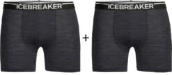Men's Icebreaker "Anatomica" Boxer Briefs TWIN PACK {IC-103029-TWIN} -Fashion Clothing 103029 TWIN JET JET 2021