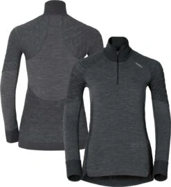 Women's ODLO Natural+ X-Warm Long Sleeve Half Zip Base Layer