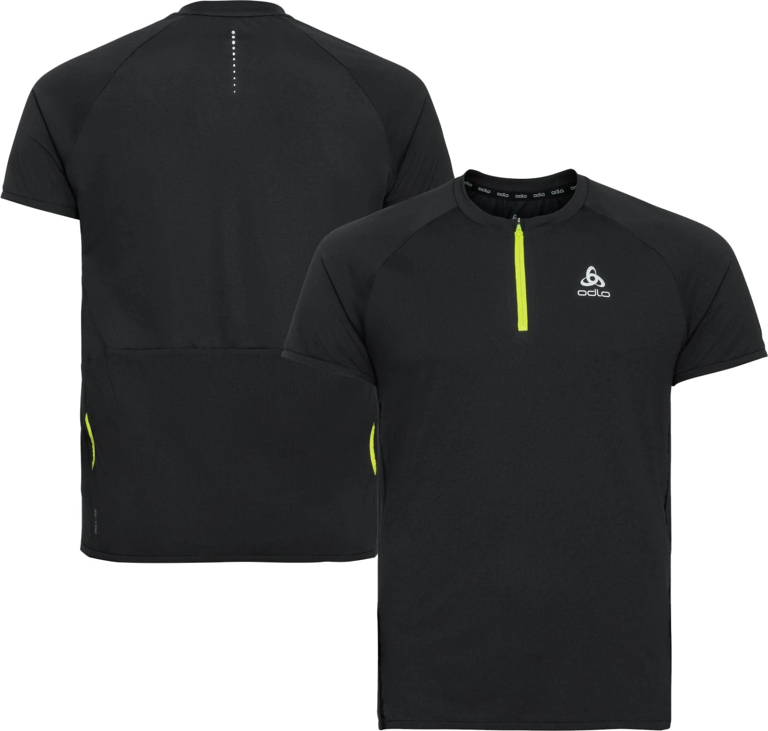 ODLO Men's AXALP Zeroweight Half Zip Run Tee {O-313902} ODLO Men's AXALP Zeroweight Half Zip Run Tee {O-313902} -Fashion Clothing 313902 60259 Torso Back