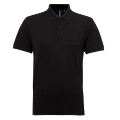Men's Asquith And Fox Polyester Cotton Polo {AQ015} -Fashion Clothing AQ015 Black FT
