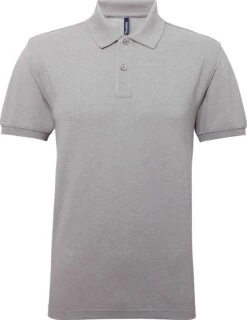 Men's Asquith And Fox Polyester Cotton Polo {AQ015} -Fashion Clothing AQ015 HeatherGrey