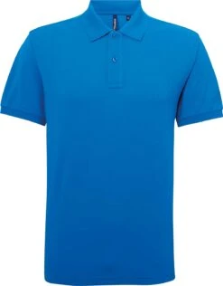 Men's Asquith And Fox Polyester Cotton Polo {AQ015} -Fashion Clothing AQ015 Sapphire