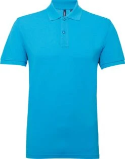 Men's Asquith And Fox Polyester Cotton Polo {AQ015} -Fashion Clothing AQ015 Turquoise