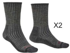 Bridgedale Men's Comfort Hiker Midweight Merino Hiking Socks TWIN PACK {BR-710596}