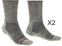 Bridgedale Men's Comfort Hiker Midweight Merino Hiking Socks TWIN PACK {BR-710596} -Fashion Clothing BR 710596 STO X2 57855b4f 0f35 4a6d b97e eae86ff866f2