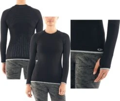 Women's Icebreaker BodyfitZONE 200 Seamless Long Sleeve Crew {IC-105188}