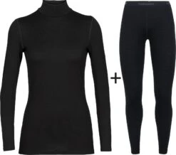 Women's Icebreaker Merino 260 Tech Turtle Neck Top + Tights COMBO