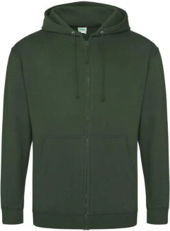 Men's AWD College Full Zip Zoodie {JH050} -Fashion Clothing JH050 BottleGreen