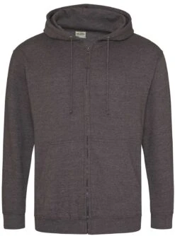 Men's AWD College Full Zip Zoodie {JH050} -Fashion Clothing JH050 Charcoal