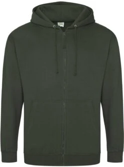 Men's AWD College Full Zip Zoodie {JH050} -Fashion Clothing JH050 ForestGreen