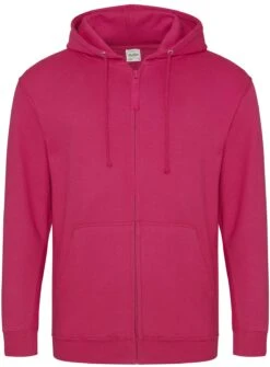 Men's AWD College Full Zip Zoodie {JH050} -Fashion Clothing JH050 HotPink