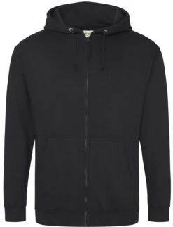 Men's AWD College Full Zip Zoodie {JH050} -Fashion Clothing JH050 JetBlack