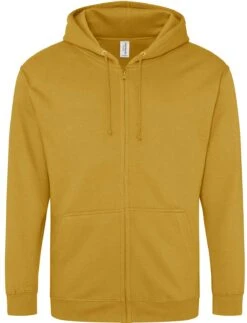 Men's AWD College Full Zip Zoodie {JH050} -Fashion Clothing JH050 Mustard