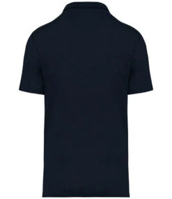 Men's Native Spirit Linen Polo Shirt {NS220} -Fashion Clothing NS220NAVBACK