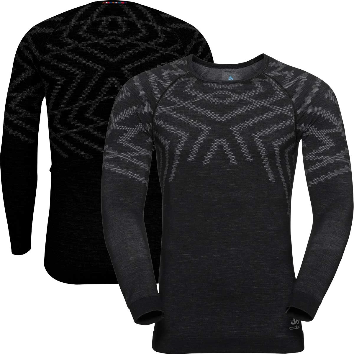 ODLO Men's Natural+ Kinship Extra Warm Merino Long Sleeve Crew Base Layer ODLO Men's Natural+ Kinship Extra Warm Merino Long Sleeve Crew Base Layer -Fashion Clothing O 110712 60008