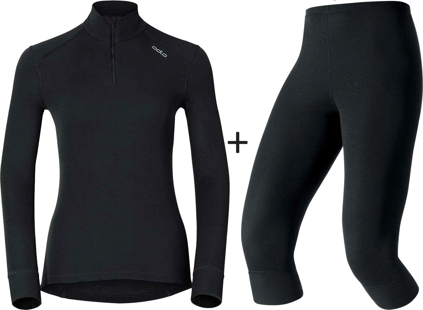 ODLO Women's Active Warm Eco Half Zip COMBO ODLO Women's Active Warm Eco Half Zip COMBO -Fashion Clothing O 152001 159031 BLK COMBO
