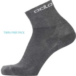 ODLO Mini-Crew Active Sports Socks Twin Pair Pack {O-763830} -Fashion Clothing O 763830 15700