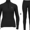 ODLO Women's Naturals 260 Merino Wool Half Zip Base Layer COMBO
