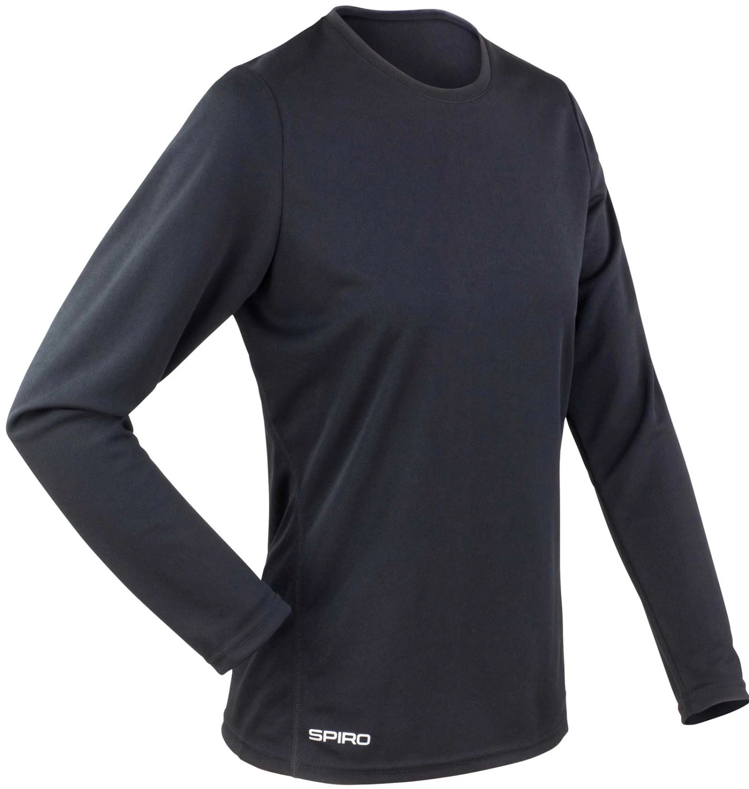 Women's Spiro Active Long Sleeve Tee {R-S254F} Women's Spiro Active Long Sleeve Tee {R-S254F} -Fashion Clothing S254F Black FT