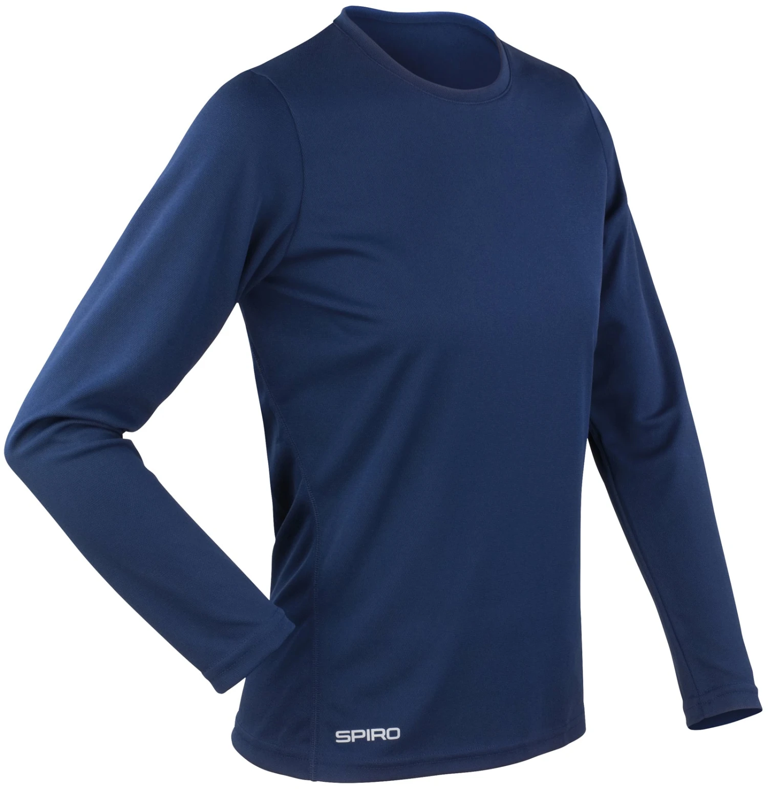 Women's Spiro Active Long Sleeve Tee {R-S254F} Women's Spiro Active Long Sleeve Tee {R-S254F} -Fashion Clothing S254F Navy FT