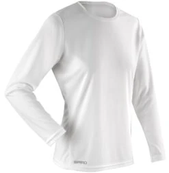 Women's Spiro Active Long Sleeve Tee {R-S254F} 4 Women's Spiro Active Long Sleeve Tee {R-S254F} -Fashion Clothing S254F White FT