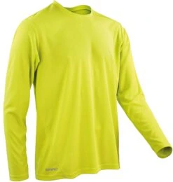 Men's Spiro Active Long Sleeve Tee {R-S254M} -Fashion Clothing S254M LimeGreen FT
