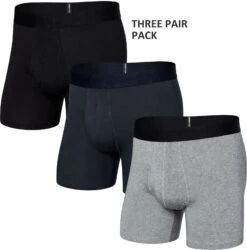 SAXX Men's DropTemp Cooling Cotton 5" Boxer Briefs TRIPLE PACK {SAXX-PP3W}