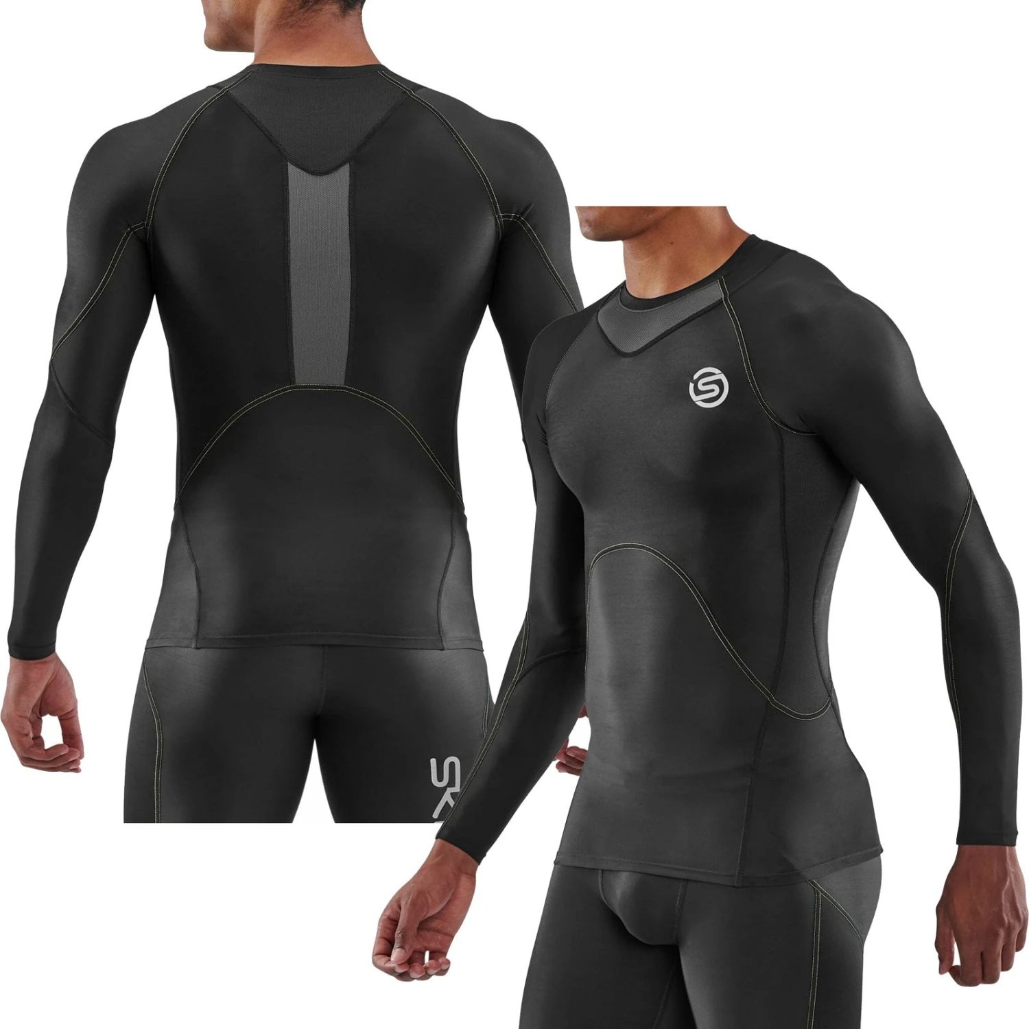 Men's SKINS Series 3 Long Sleeve Active Use Compression Top {SK-ST00300059} Men's SKINS Series 3 Long Sleeve Active Use Compression Top {SK-ST00300059} -Fashion Clothing SK ST00300059 001