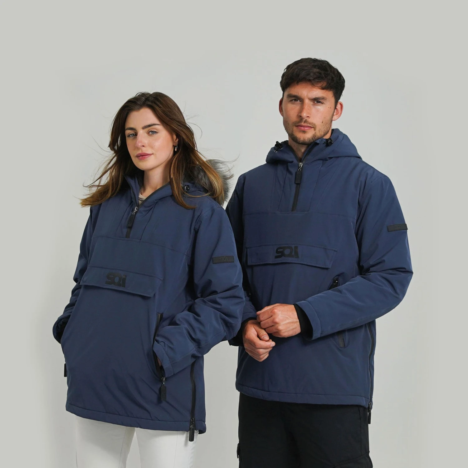 SQI Elements Oshun Navy Blue Ski Jacket SQI Elements Oshun Navy Blue Ski Jacket -Fashion Clothing SQI o SHun Navy Unisex Ski