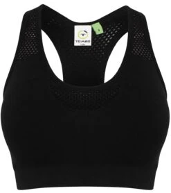 Women's Tombo Seamless Crop Sports Bra {TL696} -Fashion Clothing TL696 Black