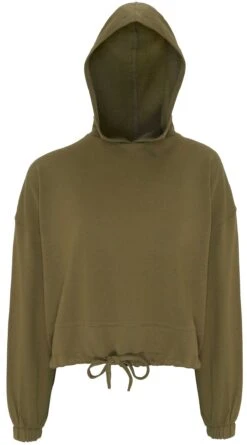 Women's TriDri® Cropped Oversize Hoodie (TR085) -Fashion Clothing TR085 Olive a182a431 2b4e 431c bcf9 90df55711381