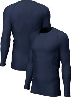 Men's Xero Degrees Thermal Long Sleeve Crew Baselayer (XO-CH284) -Fashion Clothing XO CH0284 NVY