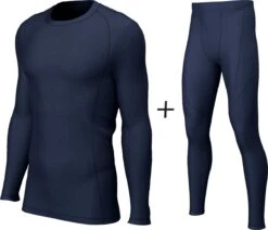 Men's Xero Degrees Thermal Baselayer COMBO {XO-CH284/CH401-COMBO} 3 Men's Xero Degrees Thermal Baselayer COMBO {XO-CH284/CH401-COMBO} -Fashion Clothing XO CH0284 NVY NVY COMBO