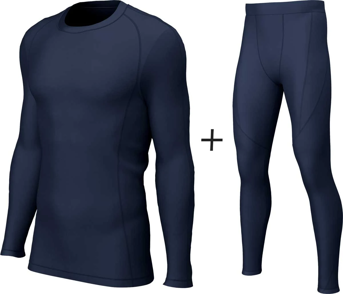 Men's Xero Degrees Thermal Baselayer COMBO {XO-CH284/CH401-COMBO} Men's Xero Degrees Thermal Baselayer COMBO {XO-CH284/CH401-COMBO} -Fashion Clothing XO CH0284 NVY NVY COMBO
