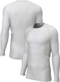 Men's Xero Degrees Thermal Long Sleeve Crew Baselayer (XO-CH284) -Fashion Clothing XO CH0284 WHT