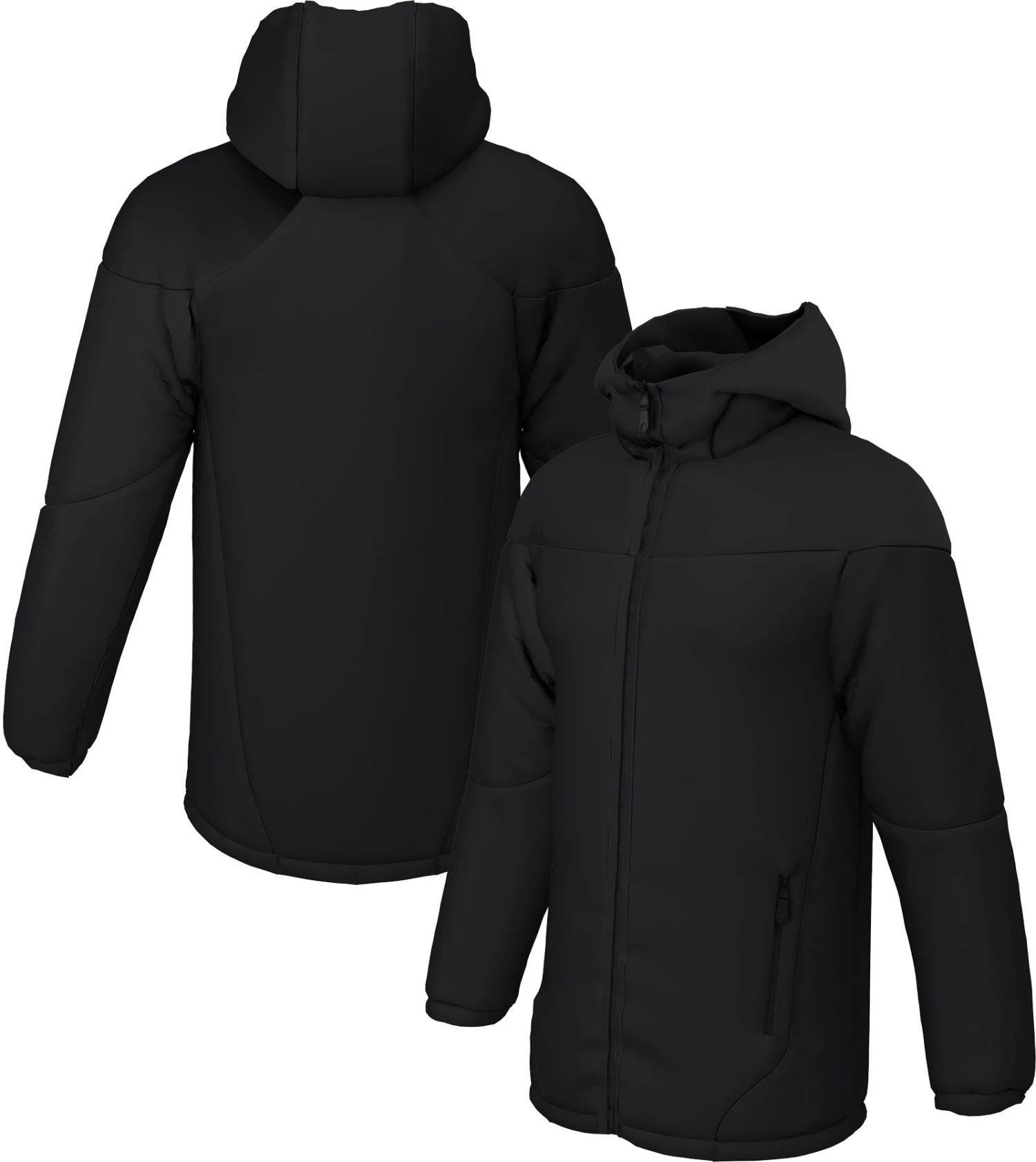 Xero Degrees Adult Contoured Team Insulated Jacket (XO-CH784) Xero Degrees Adult Contoured Team Insulated Jacket (XO-CH784) -Fashion Clothing XO CH784 BLK