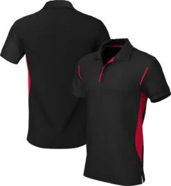 Xero Degrees Adult Premium Tech Team Polo Shirt {XO-CH785} -Fashion Clothing XO CH78535 BLK RED