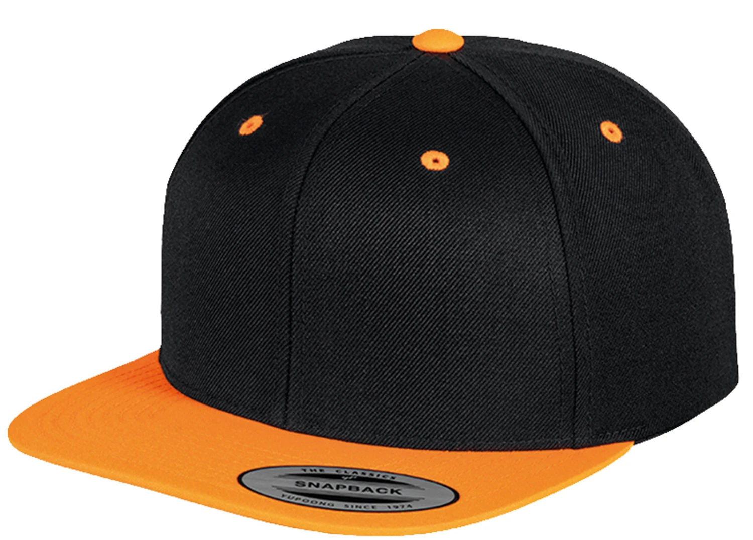 Yupoong Flexfit Two Tone Adjustable Snapback Cap (YP002) Yupoong Flexfit Two Tone Adjustable Snapback Cap (YP002) -Fashion Clothing YP002 Black NeonOrange FT