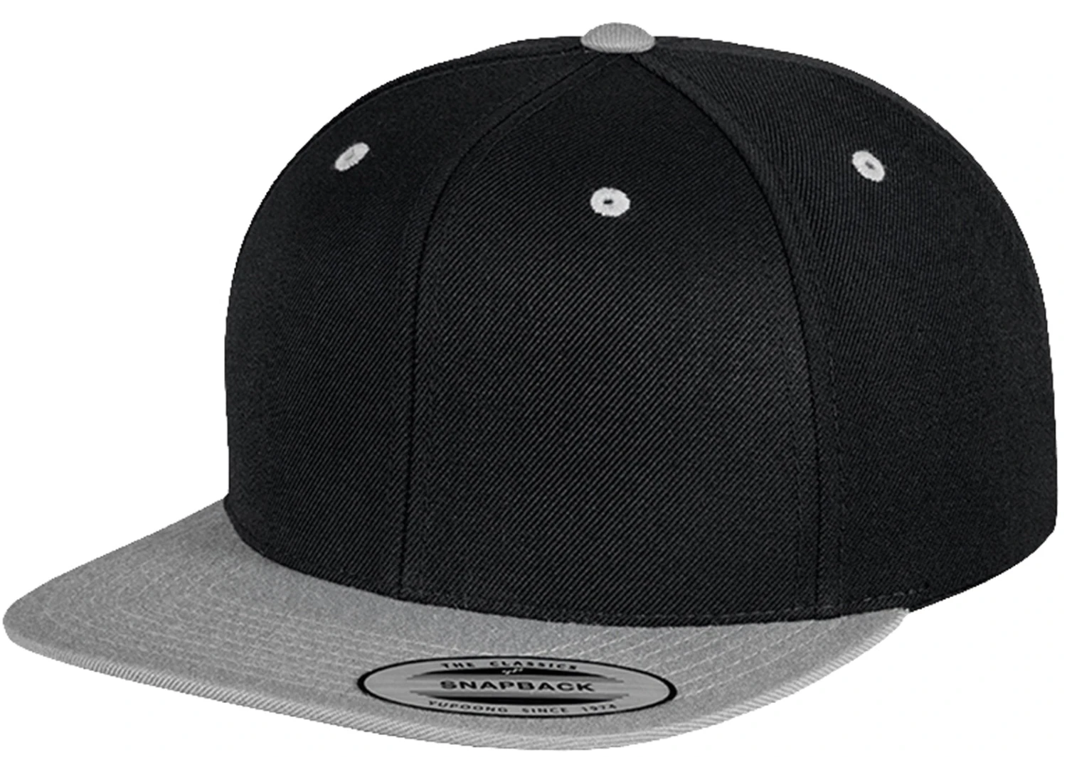 Yupoong Flexfit Two Tone Adjustable Snapback Cap (YP002) Yupoong Flexfit Two Tone Adjustable Snapback Cap (YP002) -Fashion Clothing YP002 Black Silver FT