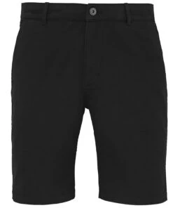 Men's Asquith & Fox Chino Tailored Shorts {R-AQ051} -Fashion Clothing aq051 black ft2