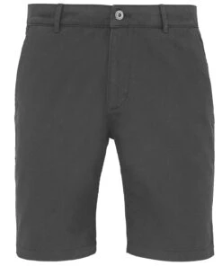 Men's Asquith & Fox Chino Tailored Shorts {R-AQ051} -Fashion Clothing aq051 slate ft2