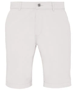 Men's Asquith & Fox Chino Tailored Shorts {R-AQ051} -Fashion Clothing aq051 white ft2