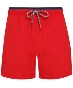 Men's Asquith & Fox Swim Shorts {R-AQ053} -Fashion Clothing aq053 red navy ft