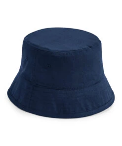 Beechfield Organic Cotton Bucket Hat {R-BC90N} -Fashion Clothing bc90n navy ft