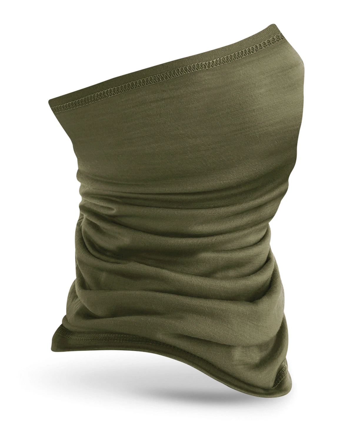 Beechfield Merino Wool Morf Face Mask Gaiter Snood {BC916} Beechfield Merino Wool Morf Face Mask Gaiter Snood {BC916} -Fashion Clothing bc916 militarygreen ft