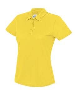 Women's AWD Team Cool Tech Polo {JC045} -Fashion Clothing jc045 sunyellow ft2