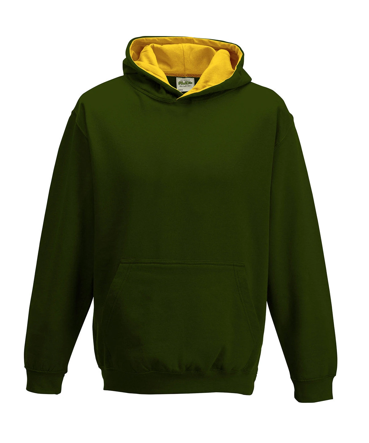 Kids' AWD Varsity Two Tone Overhead Hoody {JH03J} Kids' AWD Varsity Two Tone Overhead Hoody {JH03J} -Fashion Clothing jh03j forestgreen gold ft2