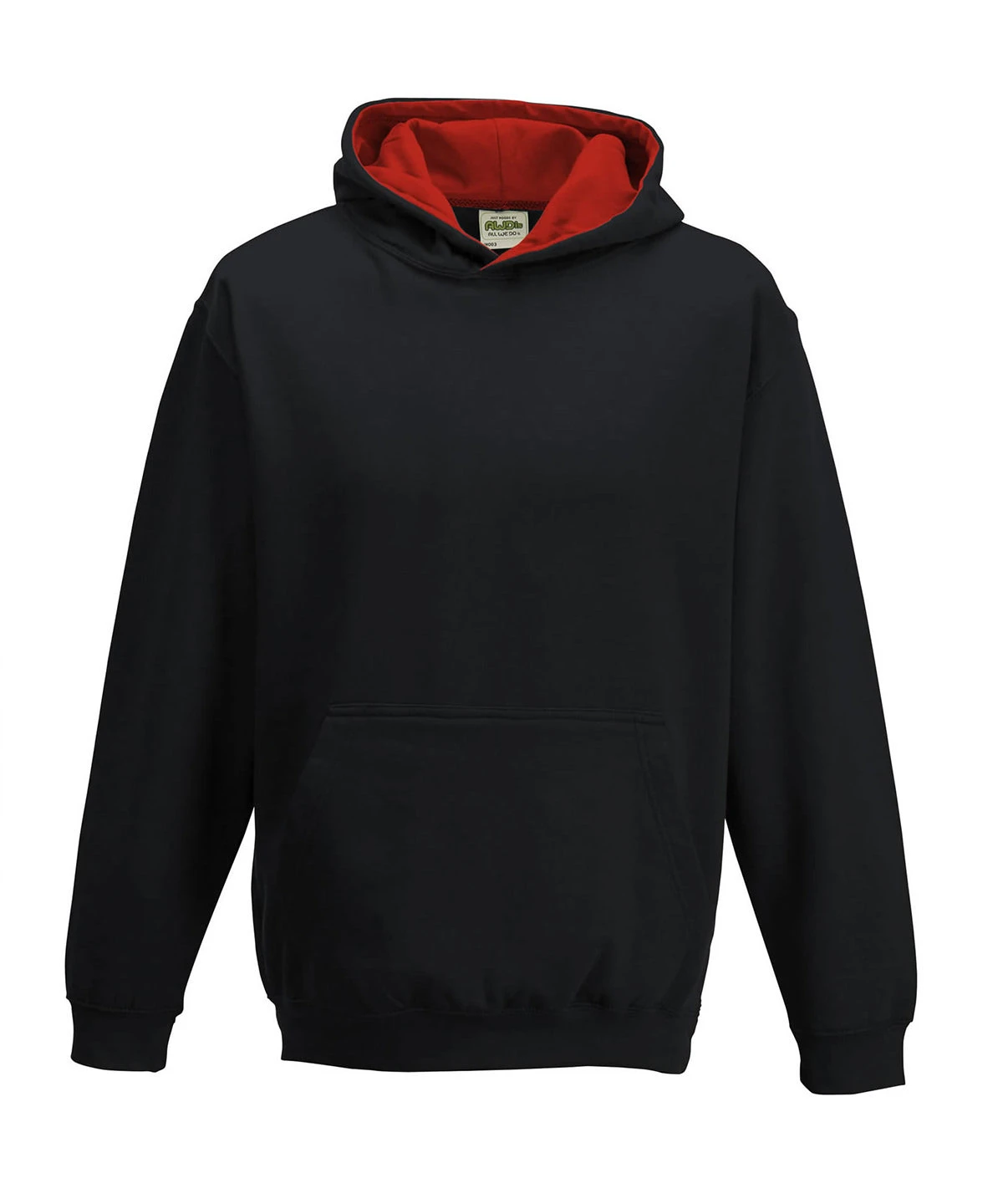 Kids' AWD Varsity Two Tone Overhead Hoody {JH03J} Kids' AWD Varsity Two Tone Overhead Hoody {JH03J} -Fashion Clothing jh03j jetblack firered ft2