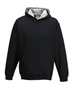 Kids' AWD Varsity Two Tone Overhead Hoody {JH03J} 10 Kids' AWD Varsity Two Tone Overhead Hoody {JH03J} -Fashion Clothing jh03j jetblack heathergrey ft2